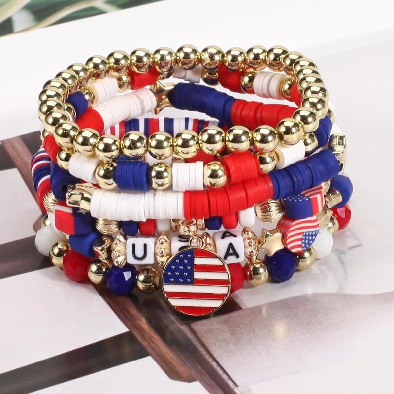 Lonext Halloween Bracelets Stackable Heishi Beaded Stretch Bracelets - Image 2
